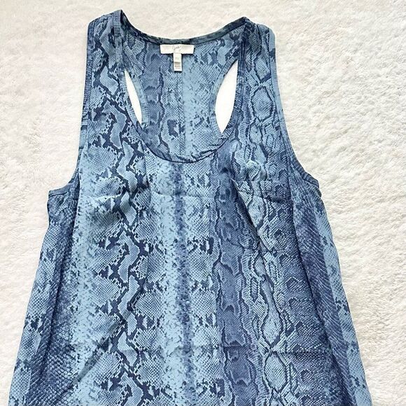 Joie Blue Snakeskin Animal Print Racerback Dress Size XS - Picture 6 of 7